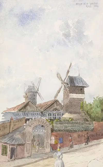 Moulin De La Galette, Paris by Whitney Warren Jr., 1887 — digital art print download