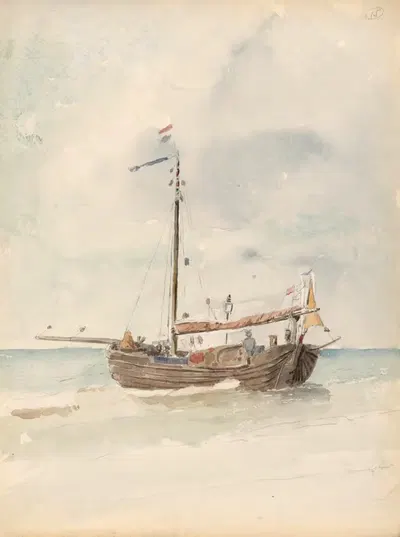 Голландская баржа by Уитни Уоррен-младший, 1887 — digital art print download