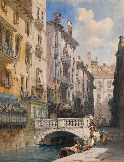 Canal Barataria, Venice by William Callow, 1885 — digital art print download