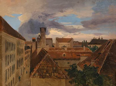 Вид на улицу Беатрикс в Вене by Адалберт Штифтер, 1839 — digital art print download