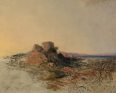Греческие руины храмов by Адалберт Штифтер — digital art print download