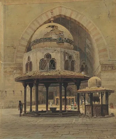 Мечеть Султана Хасана, Каир by Карл Фридрих Генрих Вернер, 1878 — digital art print download