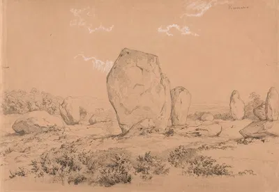 Menhirs à Kermario by Jacques-Raymond Brascassat — digital art print download