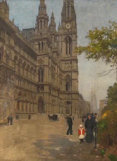 Das neue Rathaus by Carl Moll, 1898 — digital art print download