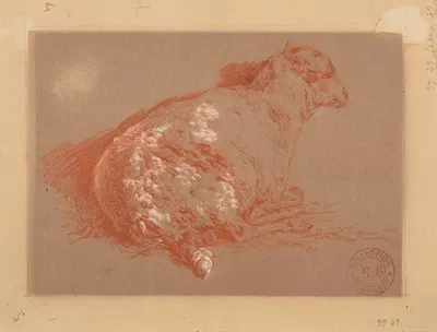 Mouton couché by Jacques-Raymond Brascassat — digital art print download