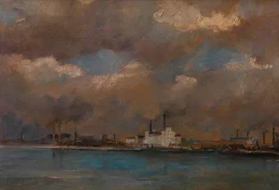 Заводские сооружения у Кайзермюлена by Эмиль Якоб Шиндлер, 1869 — digital art print download