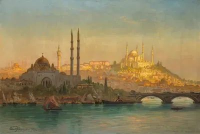 Стамбул, Валида и мечеть Сулеймание by Эрнест Карл Эйген Кёрнер, 1922 — digital art print download