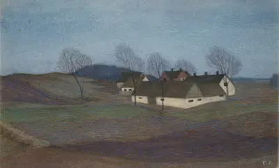 A Farm House in Själland by Ester Almqvist — digital art print download