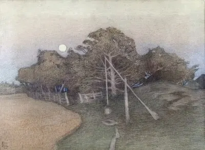 За фермой by Эстер Альмквист, 1903 — digital art print download