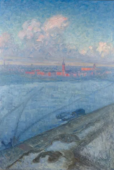 The City at Sunset by Eugène Jansson, 1897 — digital art print download