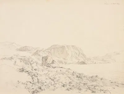 Paysage à Oban by Jacques-Raymond Brascassat, 1850 — digital art print download