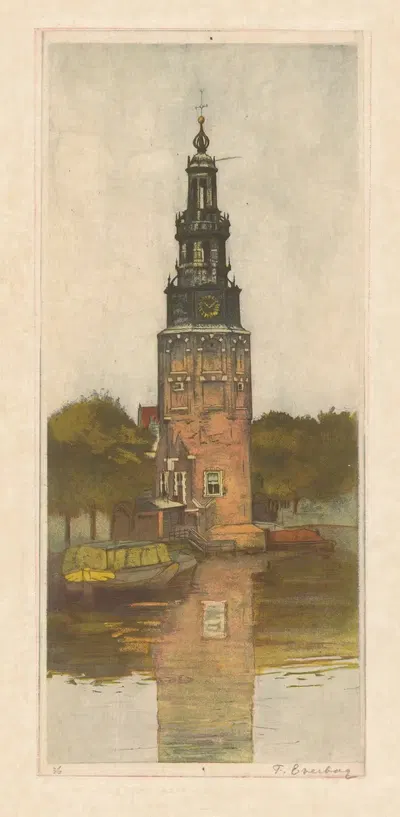 Монтельбаансторен в Амстердаме by Франс Эвербаг, 1903 — digital art print download