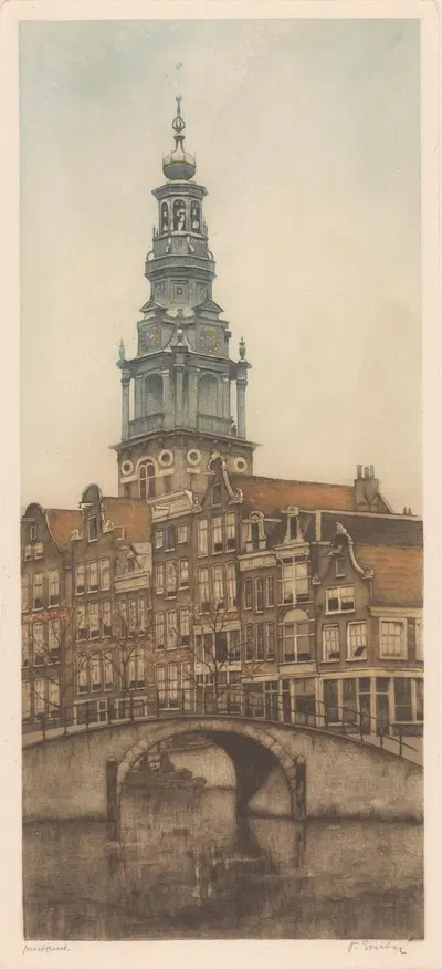Церковь Зюйдеркерк в Амстердаме by Франс Эвербаг, 1887 — digital art print download
