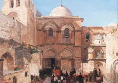The Holy Sepulchre, Jerusalem by Georg Macco — digital art print download
