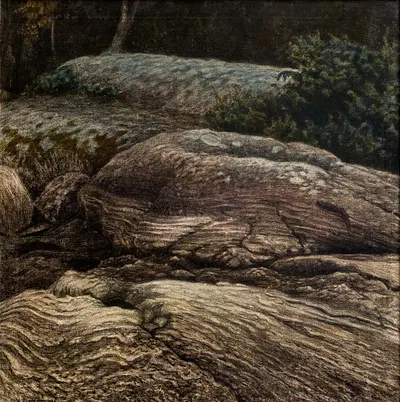 Flat Rocks in Moonlight by Gustaf Fjæstad, 1906 — digital art print download