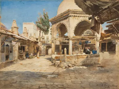 Колодец в Яффе by Густав Бауренфейн, 1880 — digital art print download
