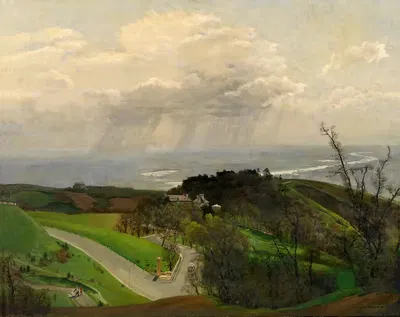Höhenstraße – Kehre beim Krapfenwaldl by Hans Frank, 1937 — digital art print download