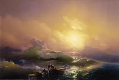 The Ninth Wave by Ivan Konstantinovich Aivazovsky, 1850 — digital art print download