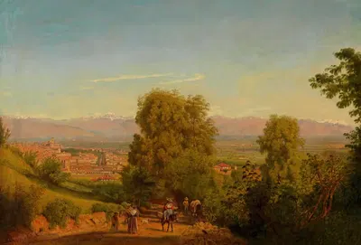 Вид на Турин by Якоб Альт, 1846 — digital art print download