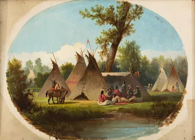 Assiniboin Encampment on the Upper Missouri by John Mix Stanley — digital art print download