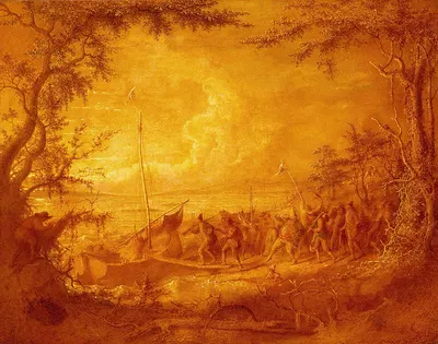 Embarkation from Communipaw by John Quidor, 1861 — digital art print download