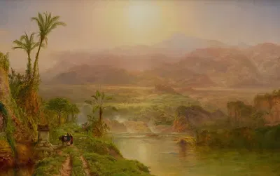 Лагуна реки Гуаякиль, Эквадор by Луи Реми Маньо, 1863 — digital art print download
