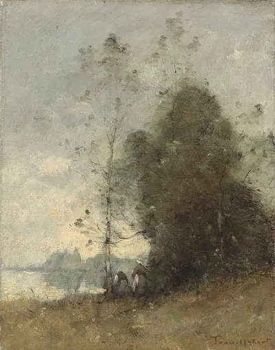 Персонажи на берегу Луары в Женне by Поль Дезир Труйльбер, 1893 — digital art print download