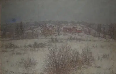 Winter Landscape at Partille by Per Ekström, 1906 — digital art print download