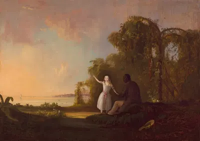 Дядя Том и маленькая Ева by Роберт С. Дункансон, 1853 — digital art print download