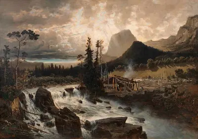 Мюльштурцхорн на Хинтерзее, Верхняя Бавария by Теодор фон Хёрманн, 1877 — digital art print download