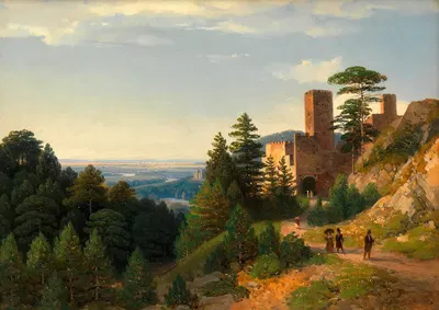 Die Ruine Rauhenstein bei Baden by Thomas Ender — digital art print download