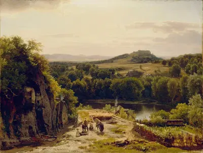 Пейзаж в горах Гарца by Уортингтон Уитредж, 1854 — digital art print download