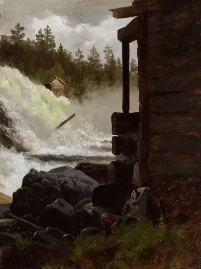 Водопад by Адольф Тидеманд — digital art print download