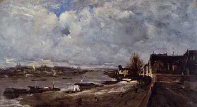 Le Quai de Bercy by Antoine Guillemet, 1890 — digital art print download