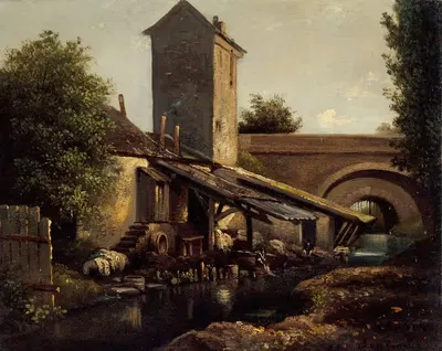 La Poterne des Peupliers by Arthur Calame, 1860 — digital art print download