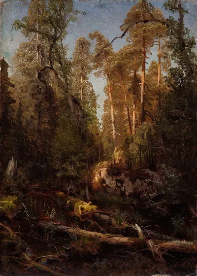 Изучение леса by Август Каппелен, 1851 — digital art print download