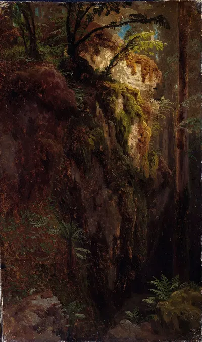 Исследование пейзажа с оврагом by Август Каппелен, 1850 — digital art print download