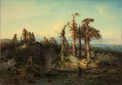 Тарн в Телемарке by Август Каппелен, 1852 — digital art print download