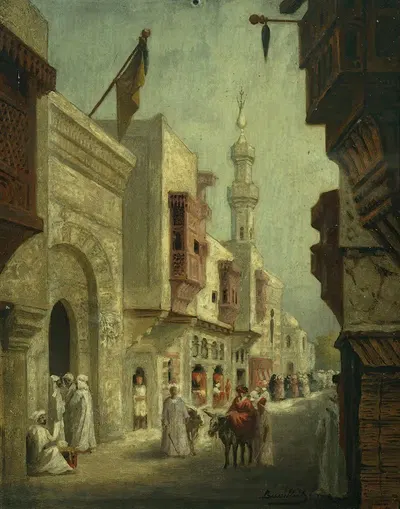 Улица Каира на выставке 1889 года by С. Бюссилье, 1889 — digital art print download