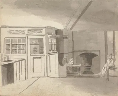 The Interior of a Coffee House by James Miller — digital art print download