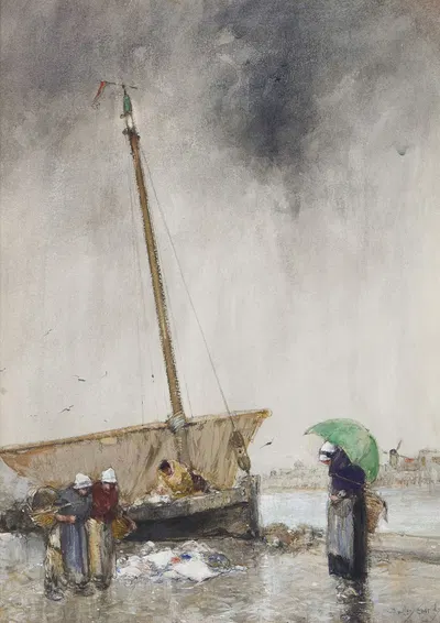 On The Quay Etaples, France, by Dudley Hardy — digital art print download