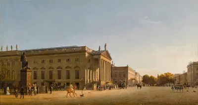 Королевская опера, Унтер ден Линден, Берлин by Эдуард Гертнер, 1845 — digital art print download