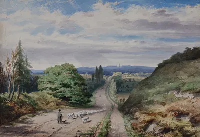 Бромсгроув, Лики с дороги в Бирмингем by Илайджа Уолтон, 1852 — digital art print download