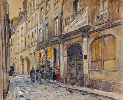 Вход в старое кладбище Сен-Анре, 13 улица Сюжер, в 1906 году. 6-й округ by Фредерик Убро, 1906 — digital art print download