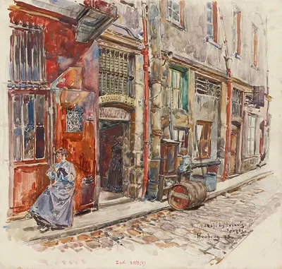 Вход, лестница А рынка Энан-Руж, в 1908 году. 3-й округ by Фредерик Убро, 1908 — digital art print download