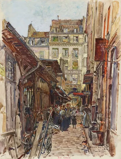 Интерьер рынка Красных детей, в 1907 году. 3-й округ by Фредерик Убро, 1907 — digital art print download
