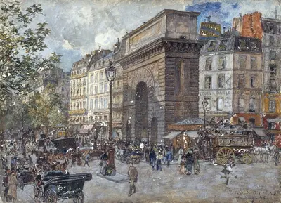 Ворота Сен-Мартен by Фредерик Убро, 1898 — digital art print download