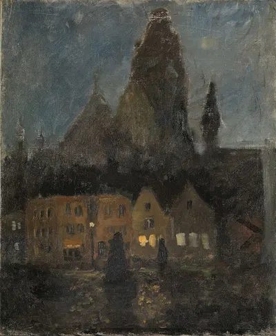 Evening in Dieppe by Frits Thaulow, 1894 - 1898 — digital art print download