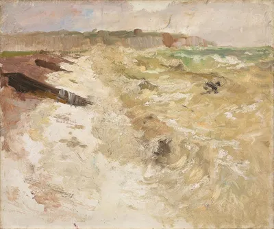 From the Beach at Dieppe by Frits Thaulow, 1897 — digital art print download