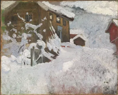 Norwegian Winter by Frits Thaulow, 1896 — digital art print download